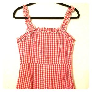 BNWT Unique Vintage Red and White Gingham Sundress